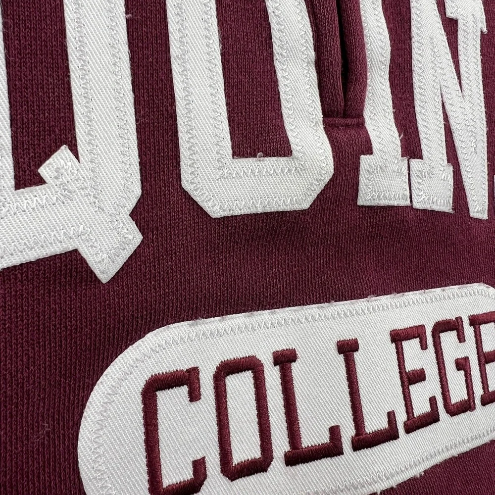 Jansport Aquinas College Quarter‎ Zip Sweatshirt Men Small Burgundy Embroidered